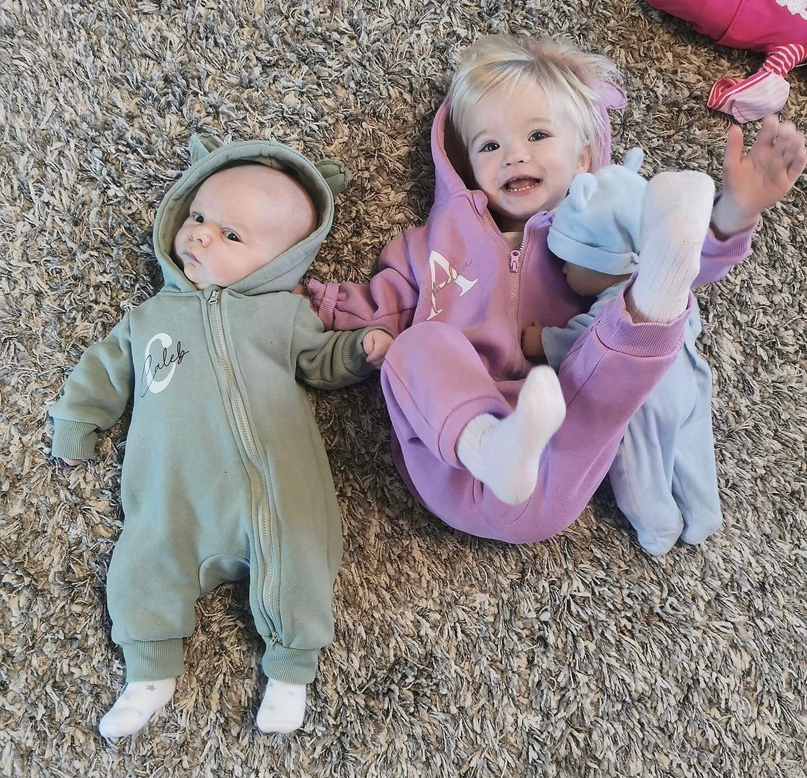 Violet Baby Bear Onesie