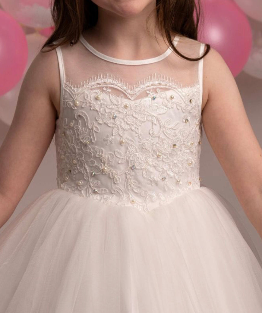 “Megan” Dress in White or Ivory