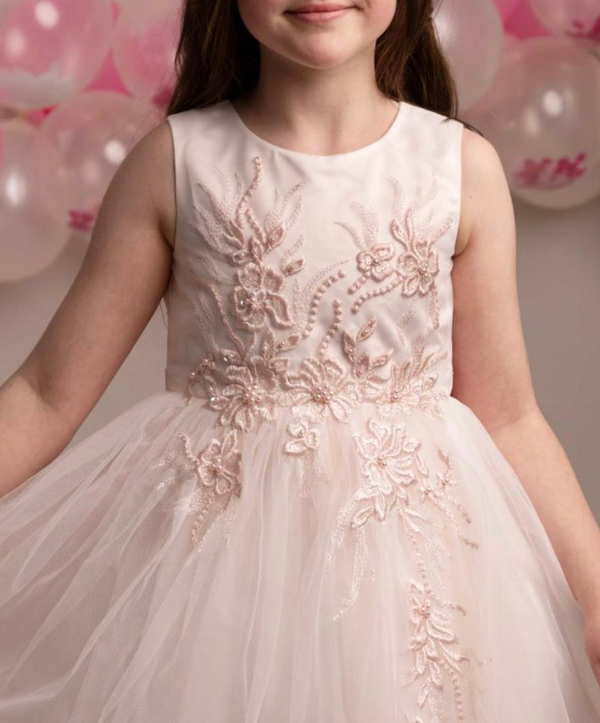 “Nyra” Dress in Blush or Ivory
