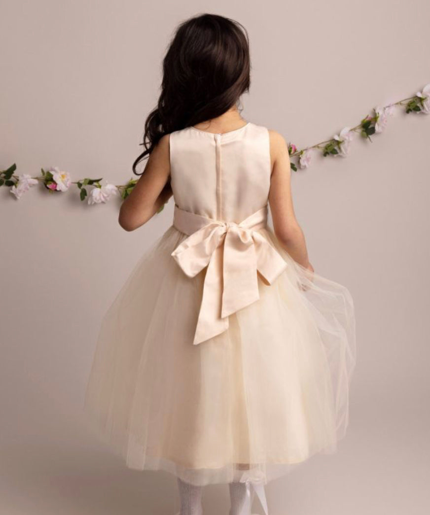 “Hilary” Dress in Champagne or Ivory
