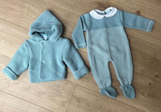 Teal Knitted All in One
