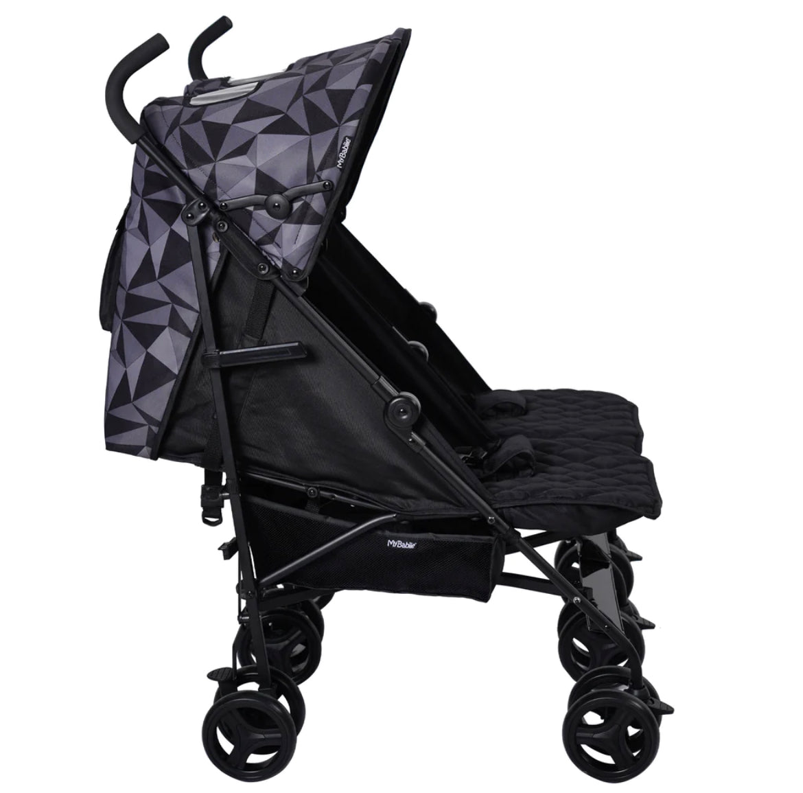 MB11 Dani Dyer Black Geometric Double Stroller