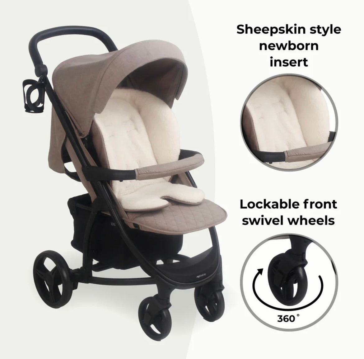 MB200i 3-in-1 Travel System with i-Size Car Seat - Mink