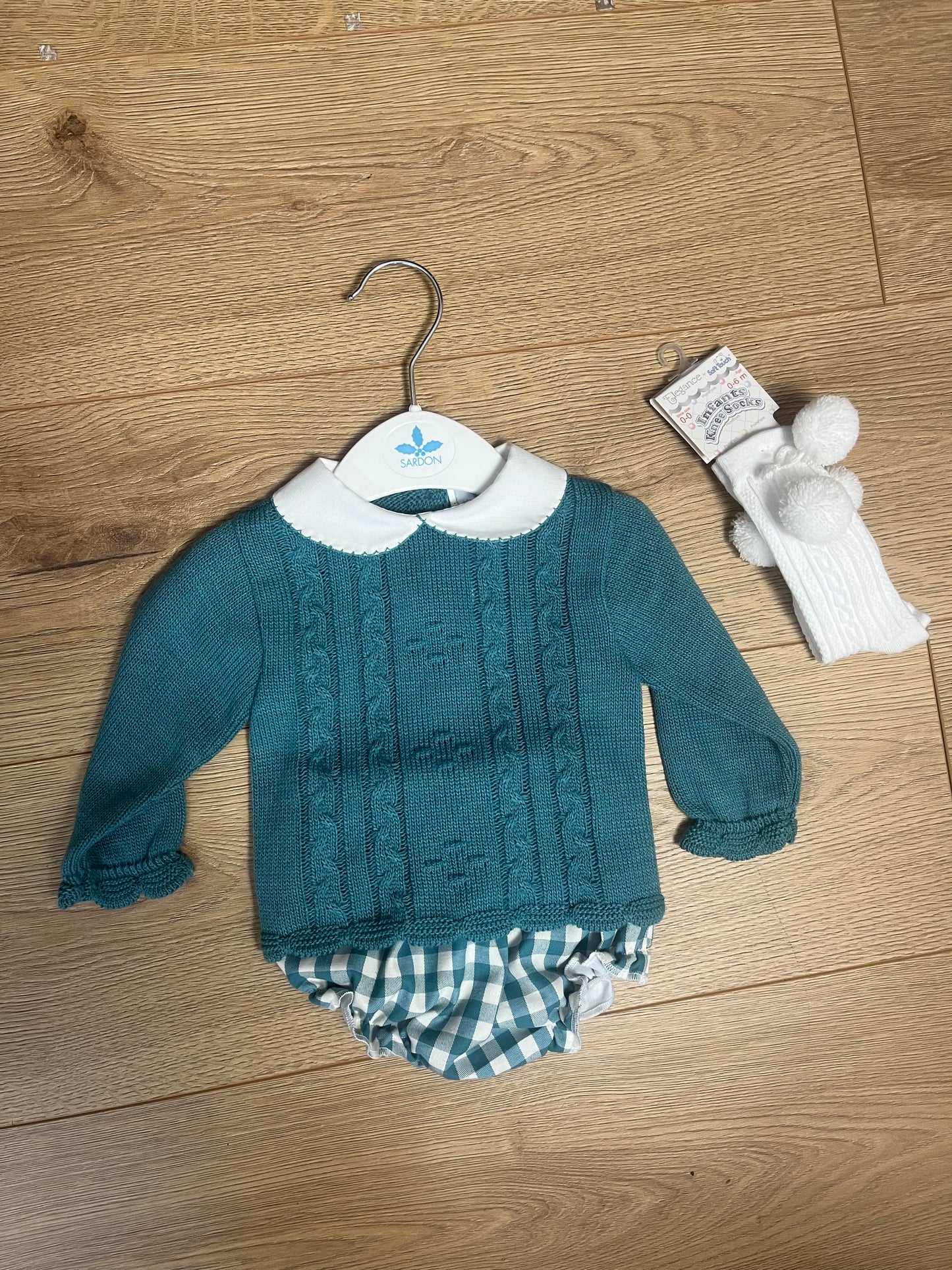 Teal Sweatshirt and Check Jam Pants