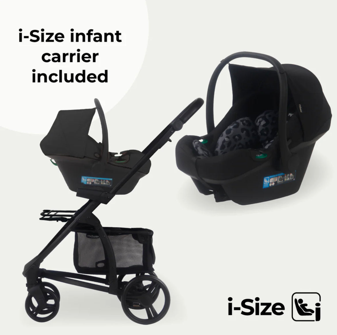 MB200i Dani Dyer Black Leopard iSize Travel System