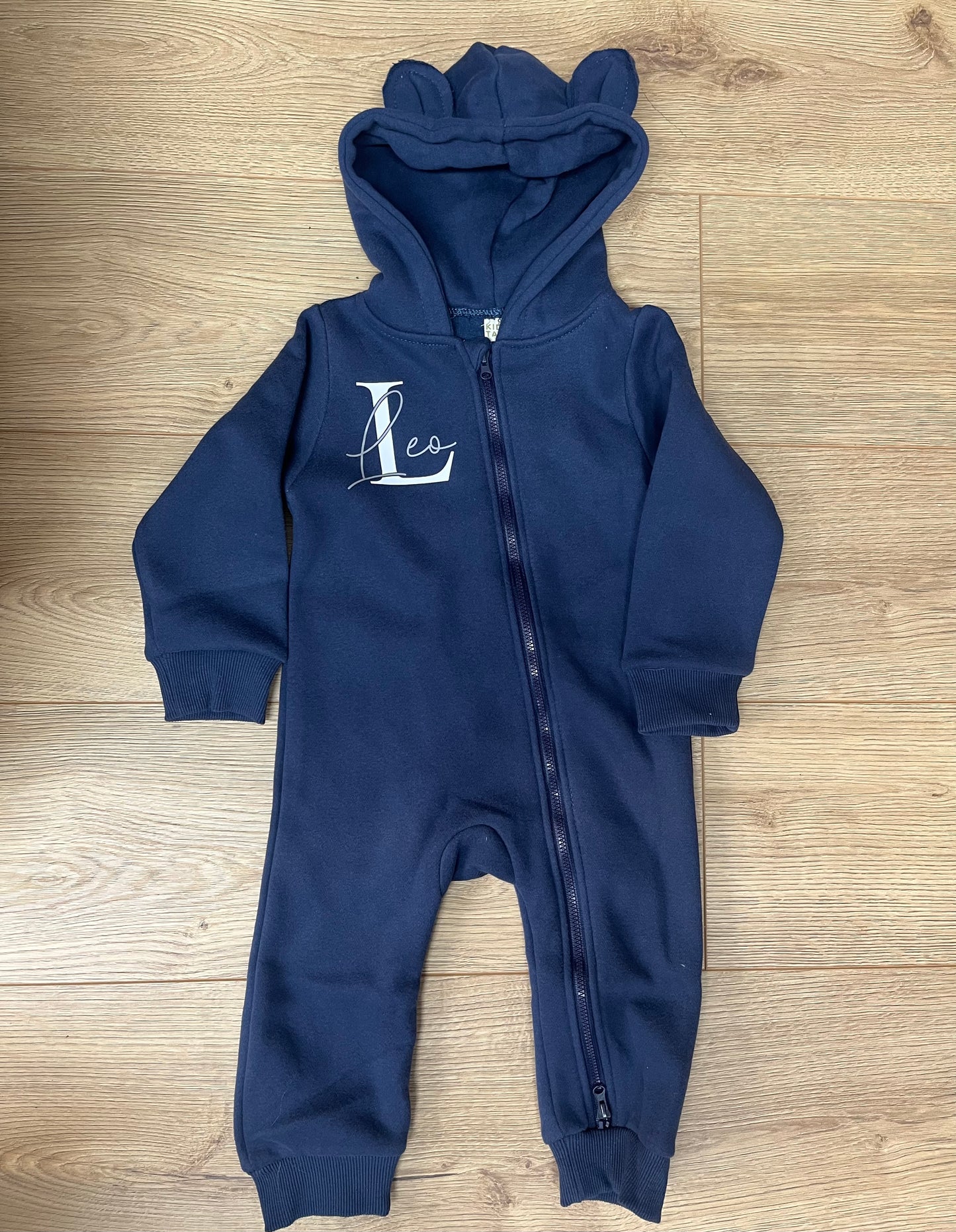 Navy Blue Bear Onesie