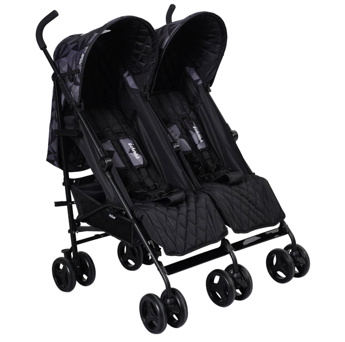 MB11 Dani Dyer Black Geometric Double Stroller