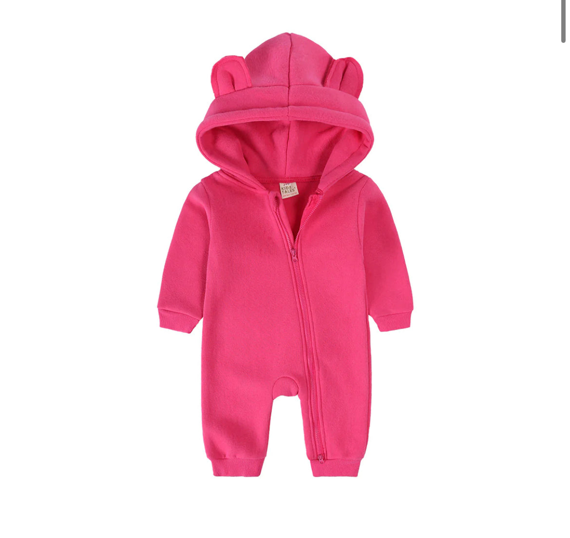 Fuchsia Pink Bear Onesie