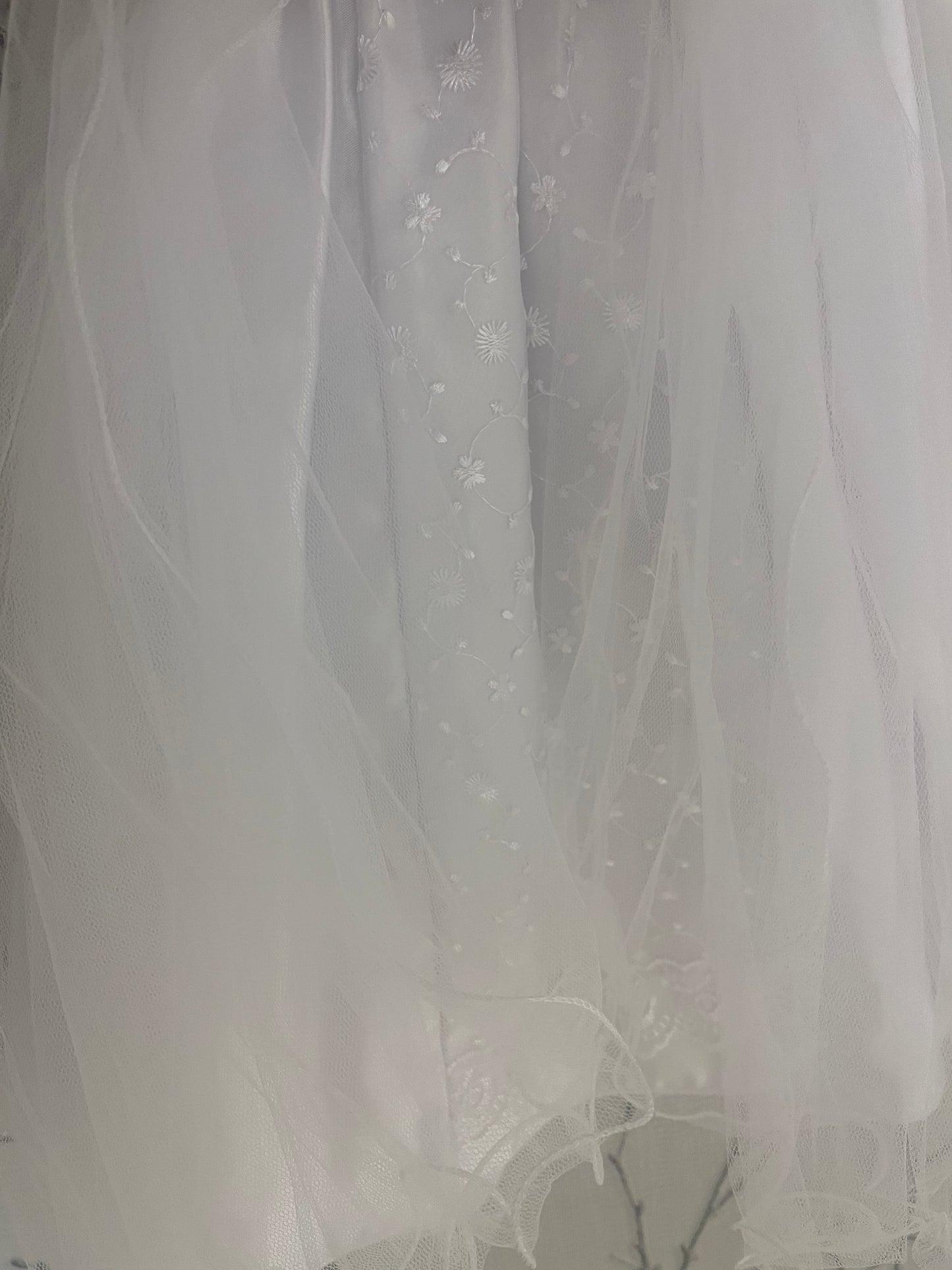 White Full length Christening Gown