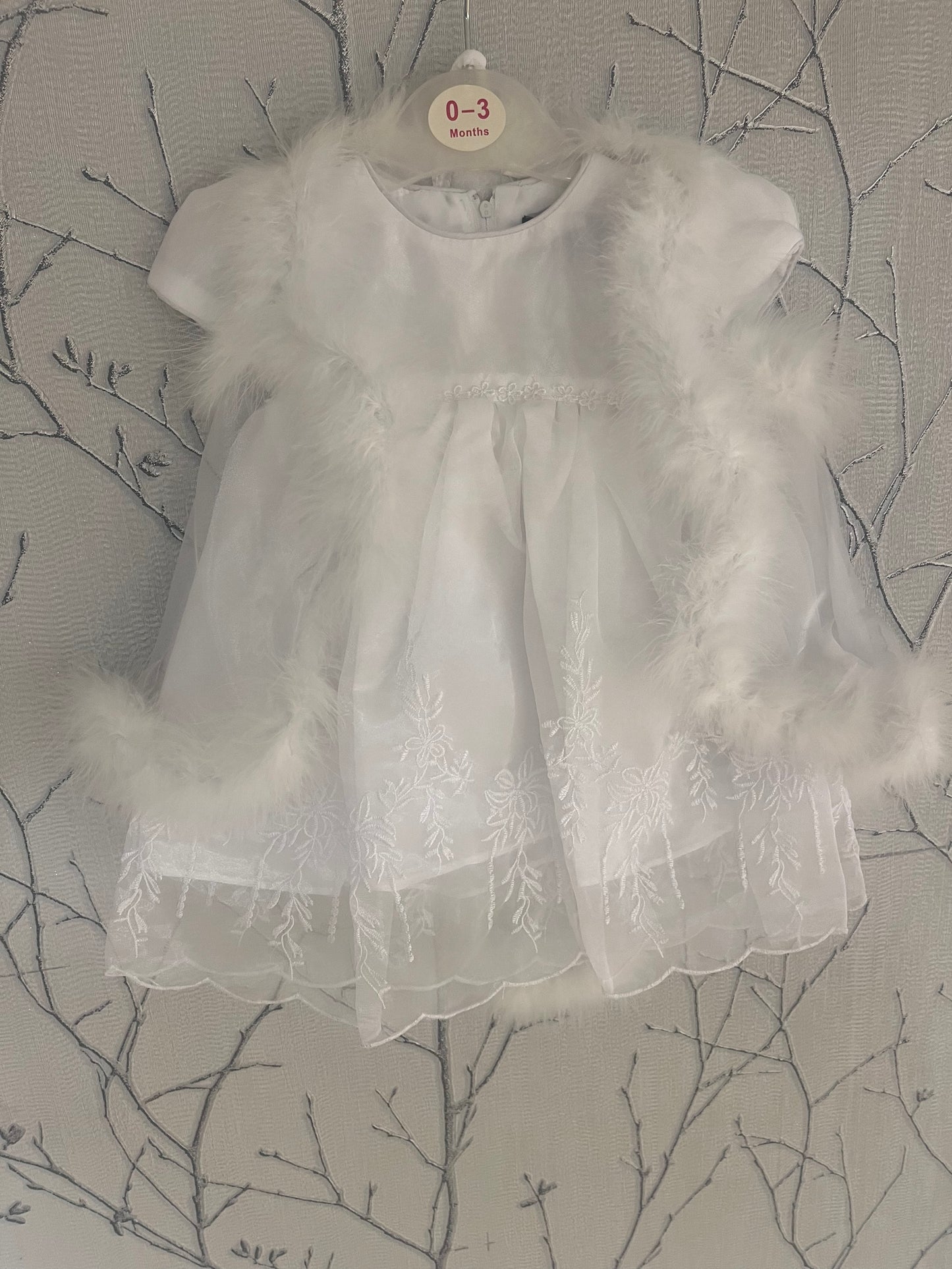 White Christening Dress 0-3 Months