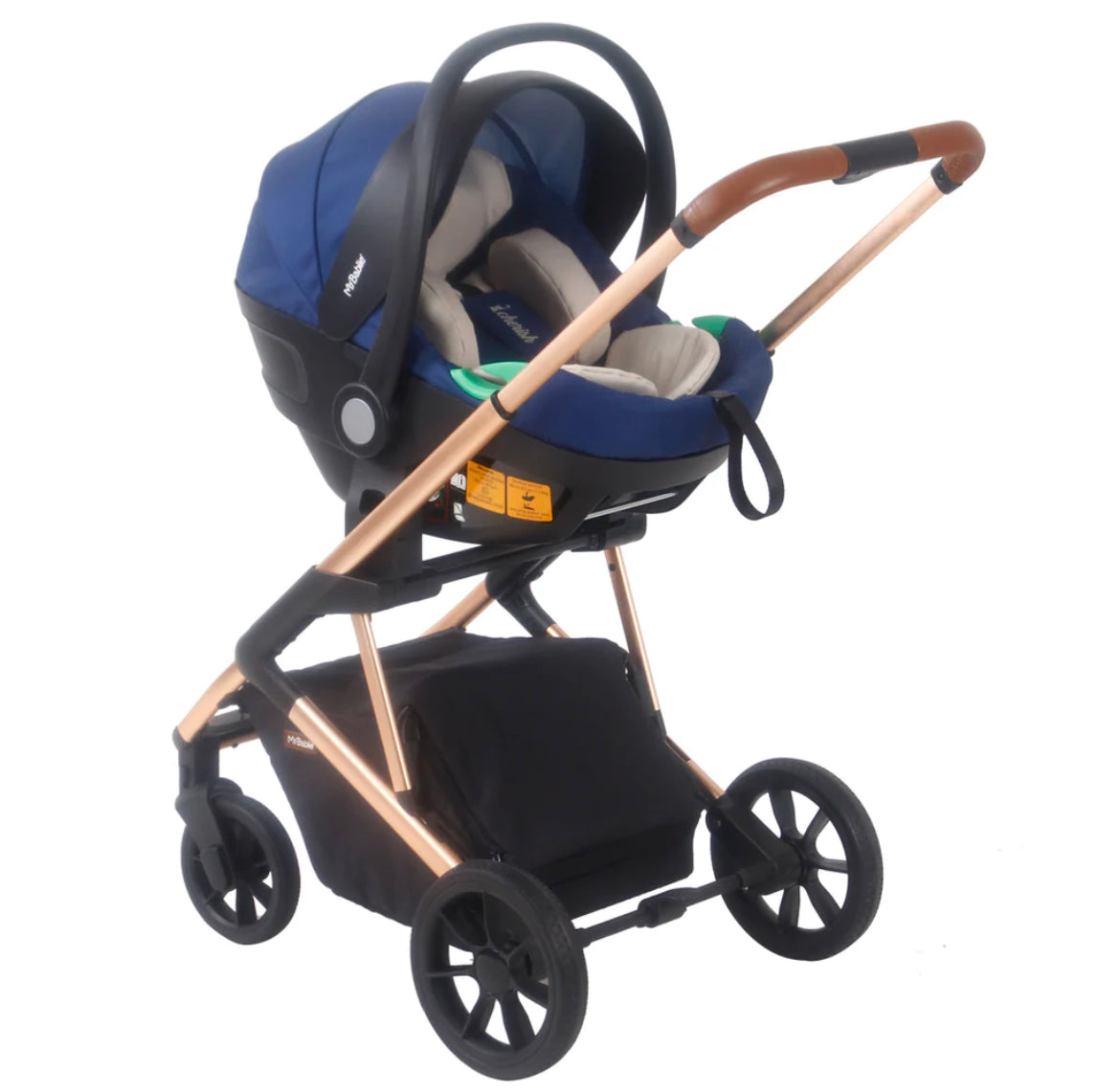 MB500i 3-in-1 Travel System with i-Size Car Seat - Dani Dyer Opal Blue
