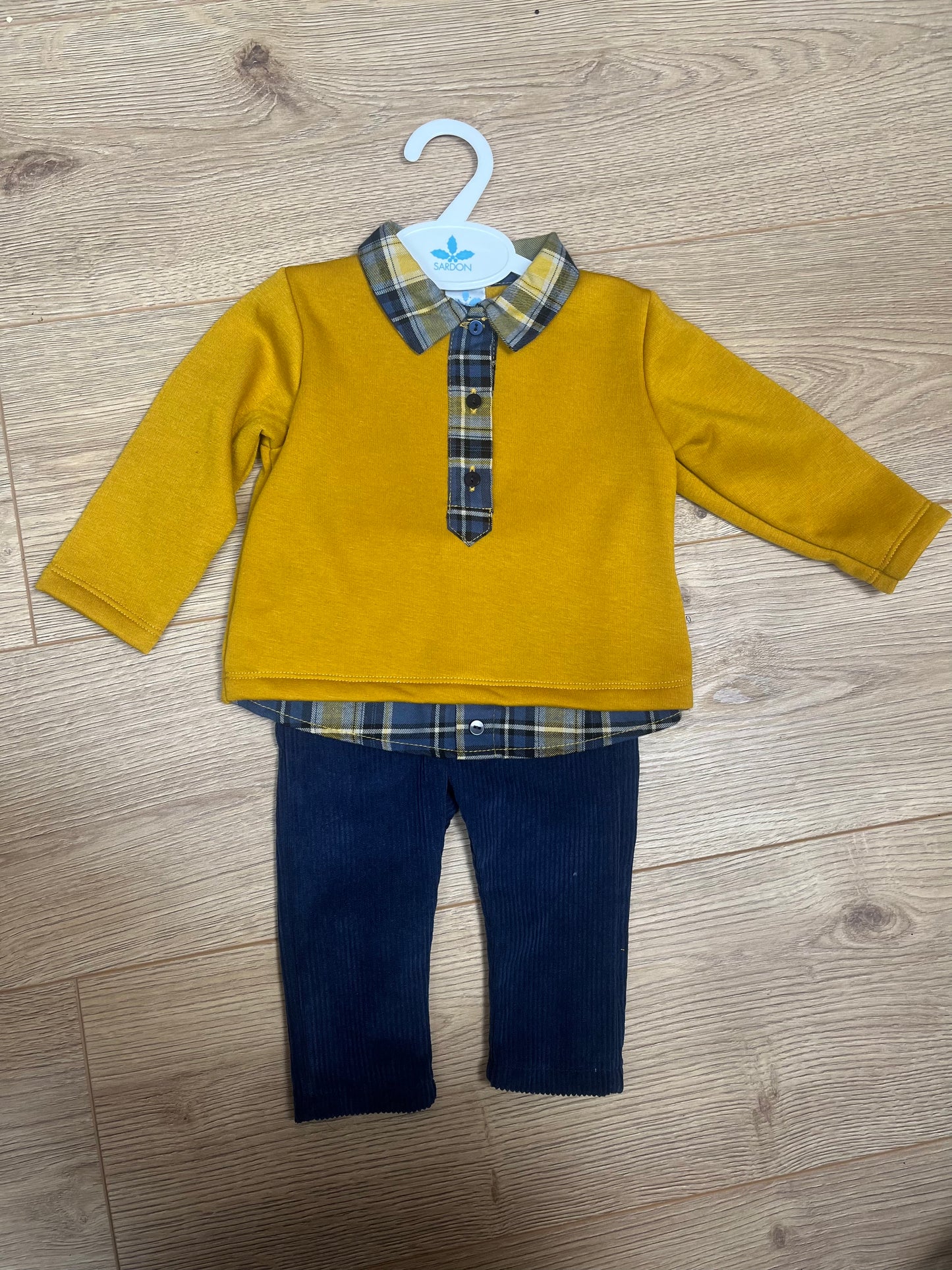 Mustard and Tartan Outfit Set