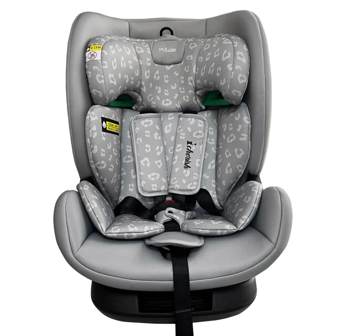 Dani Dyer iSize Grey Leopard Car Seat (76-150cm)
