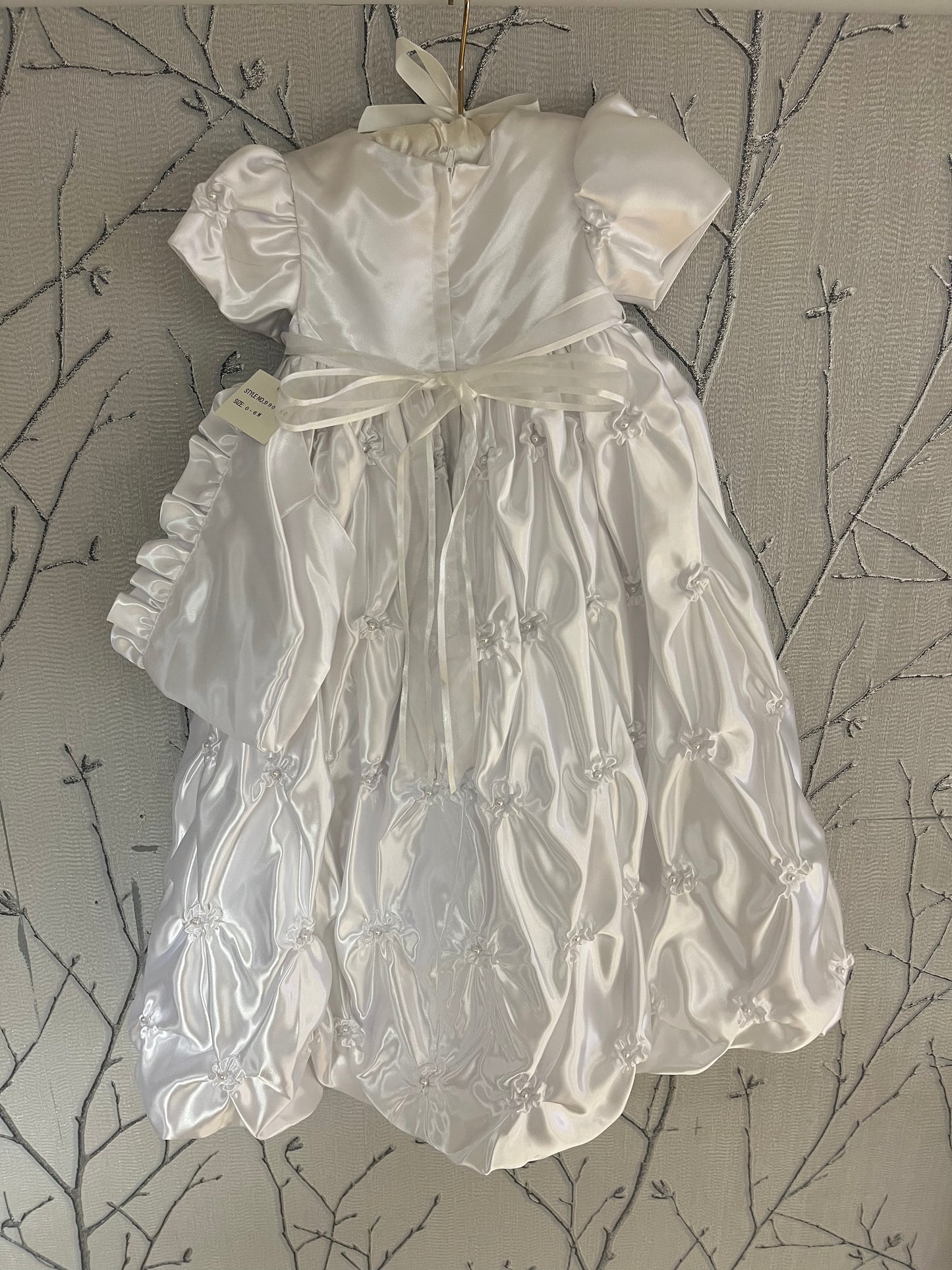 White Full length Christening Gown 0-6 Months