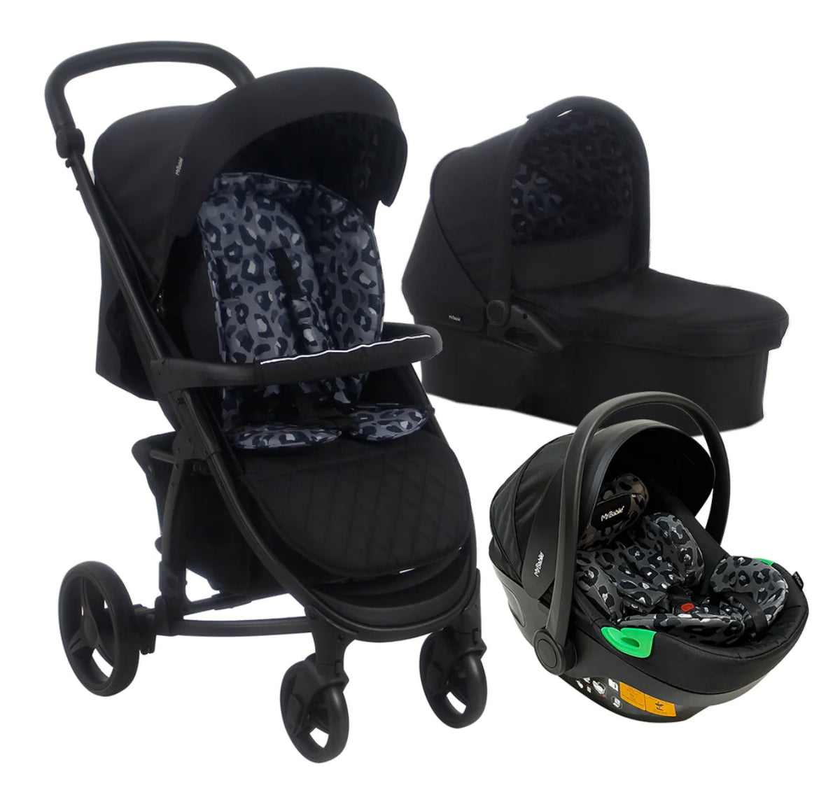 MB200i Dani Dyer Black Leopard iSize Travel System