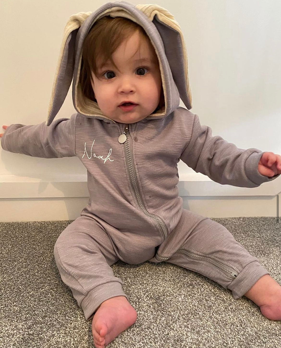 Grey Bunny Onesie
