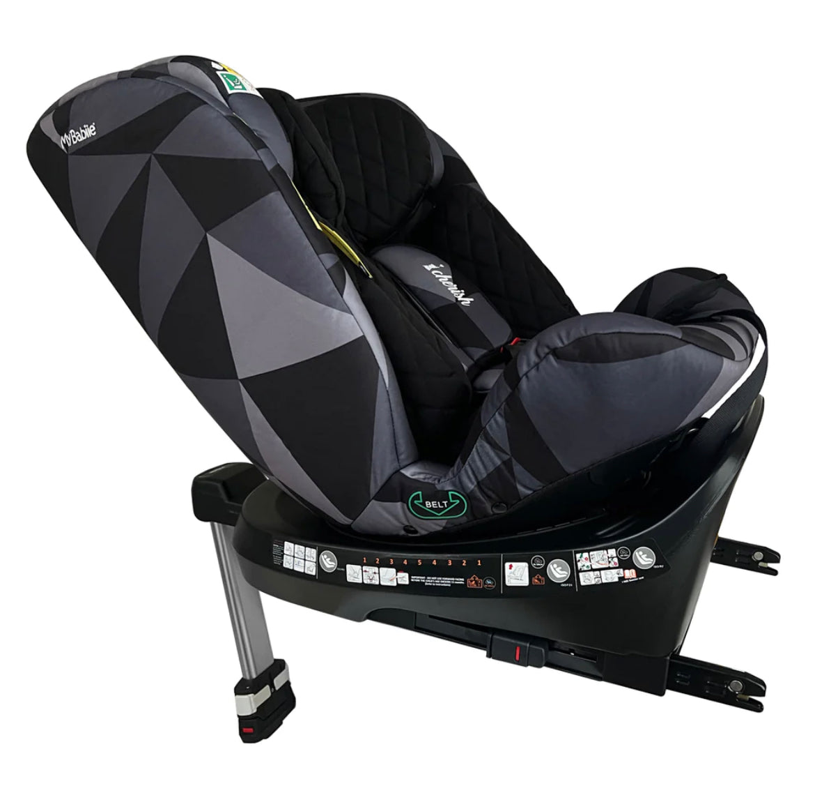 Dani Dyer iSize Black Geo Spin Car Seat (40-150cm)
