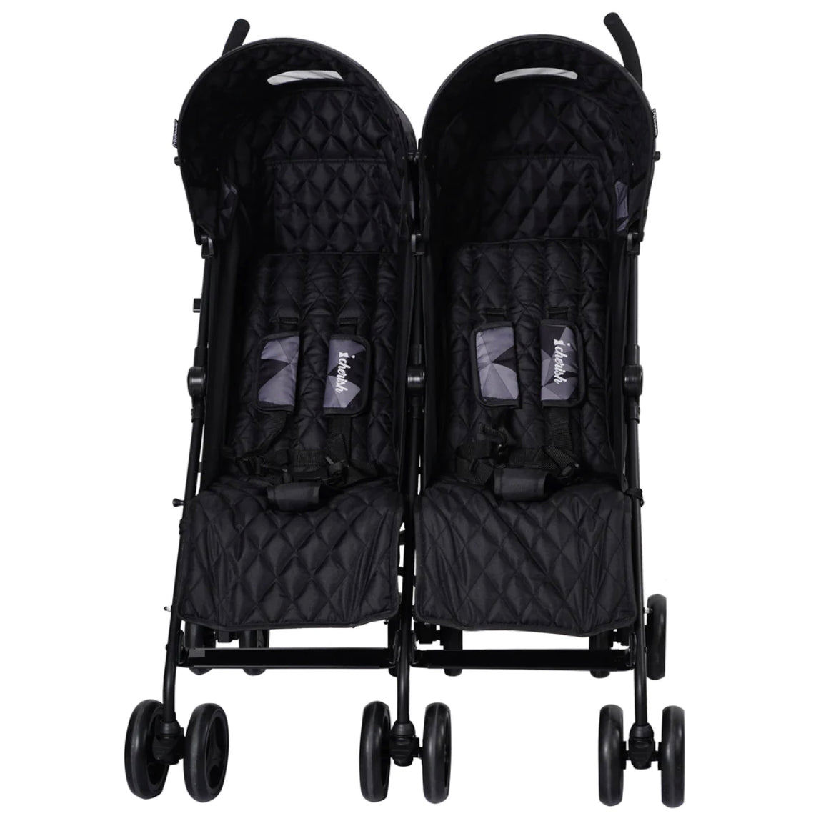 MB11 Dani Dyer Black Geometric Double Stroller