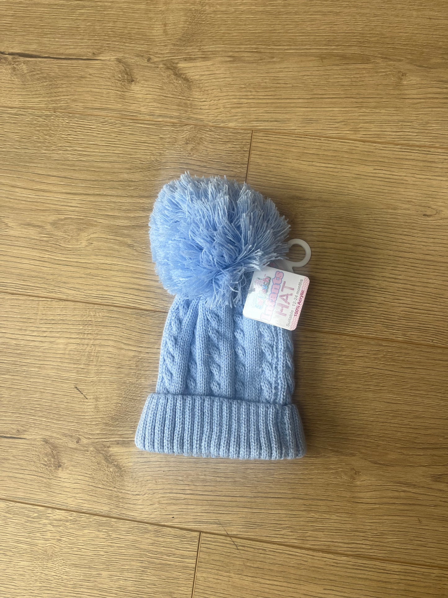 Blue Knitted Hat - 12-24M