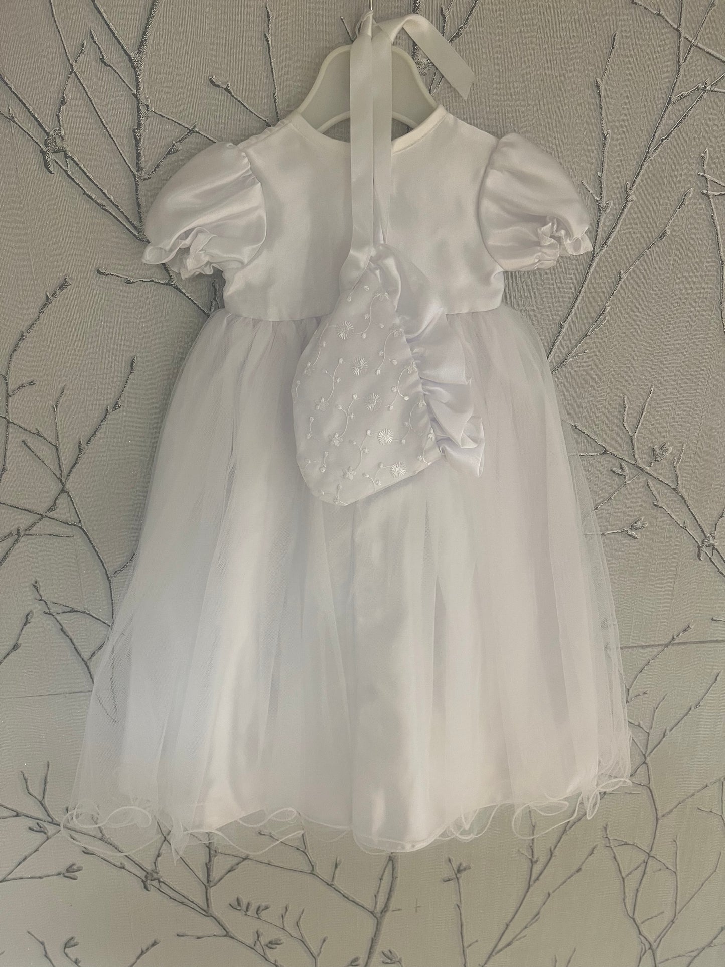 White Full length Christening Gown