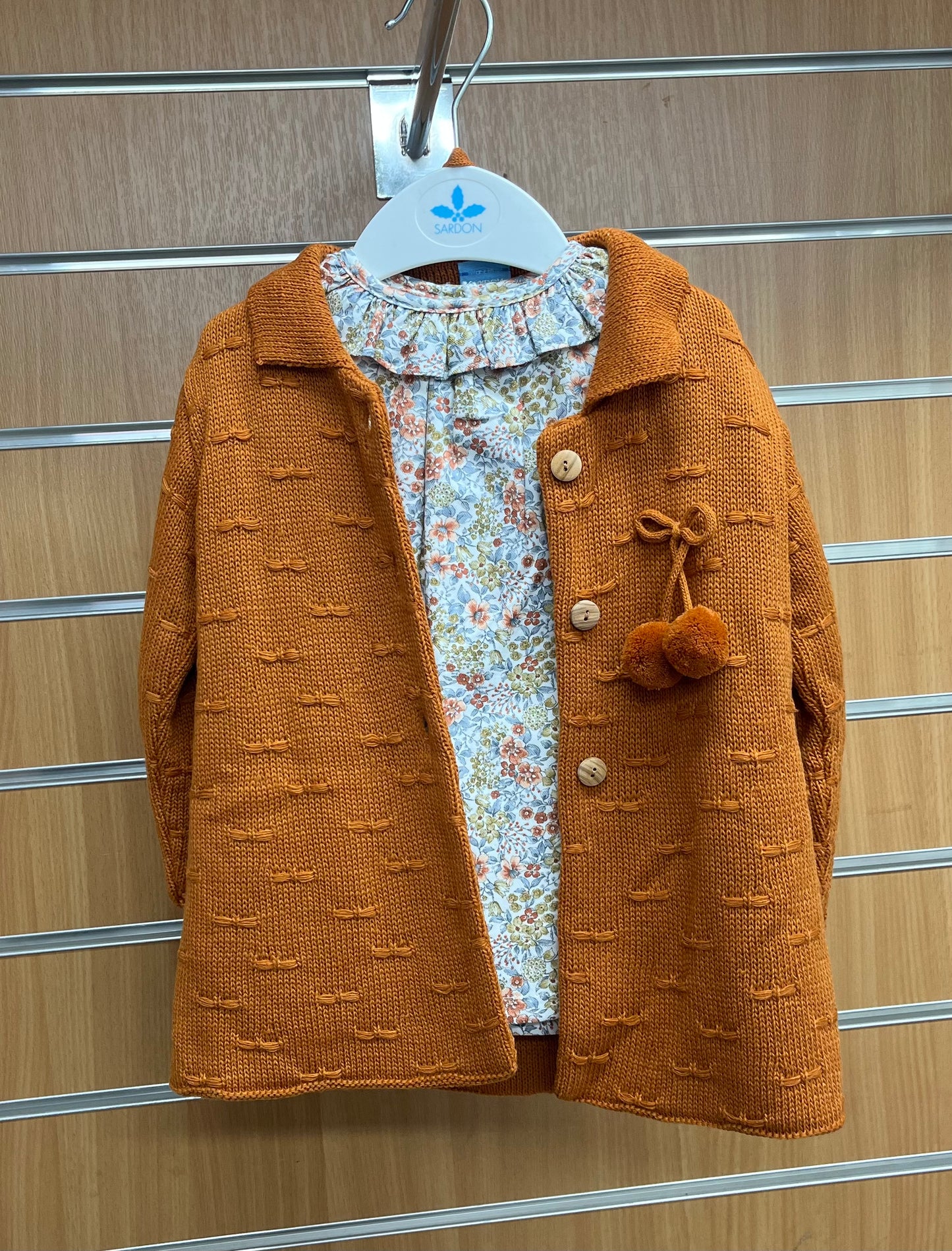 Copper Knit Jacket, Bonnet and Dress