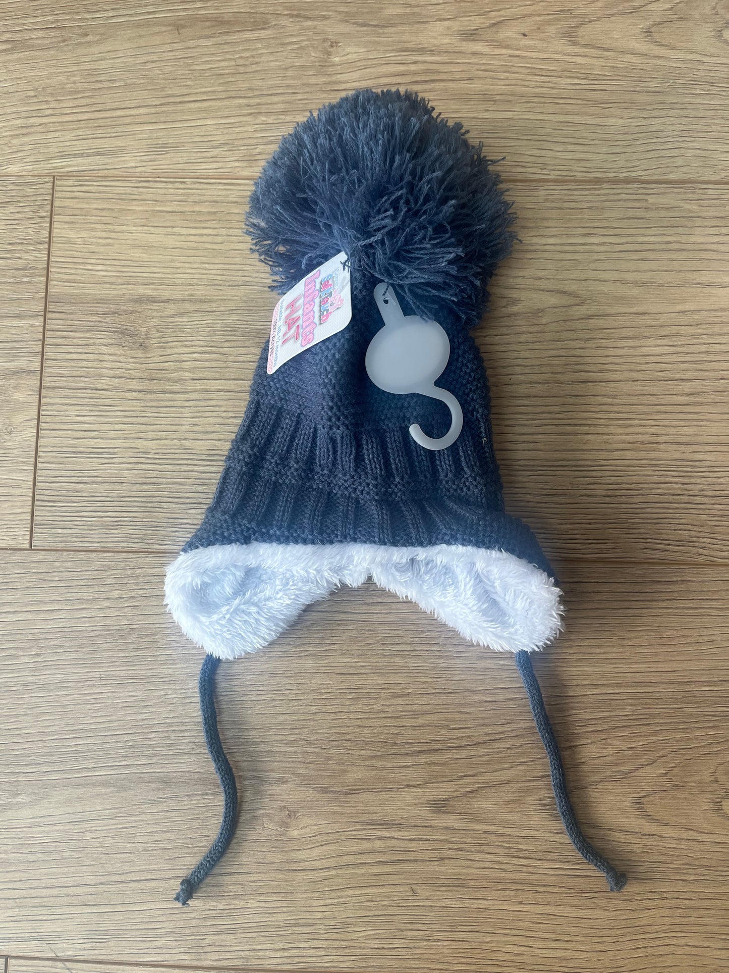 Navy Blue Knitted Hat - 0-12M