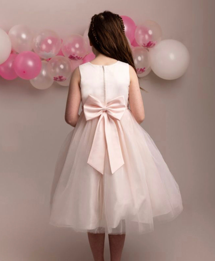 “Nyra” Dress in Blush or Ivory