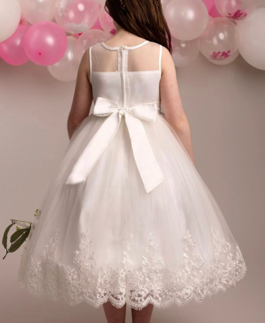 “Megan” Dress in White or Ivory