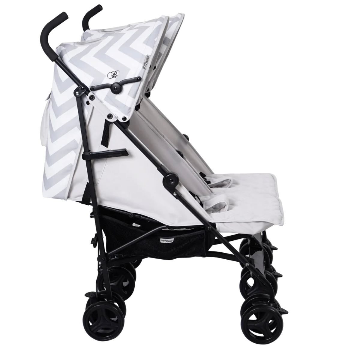 MB11 Billie Faiers Grey Chevron Double Stroller