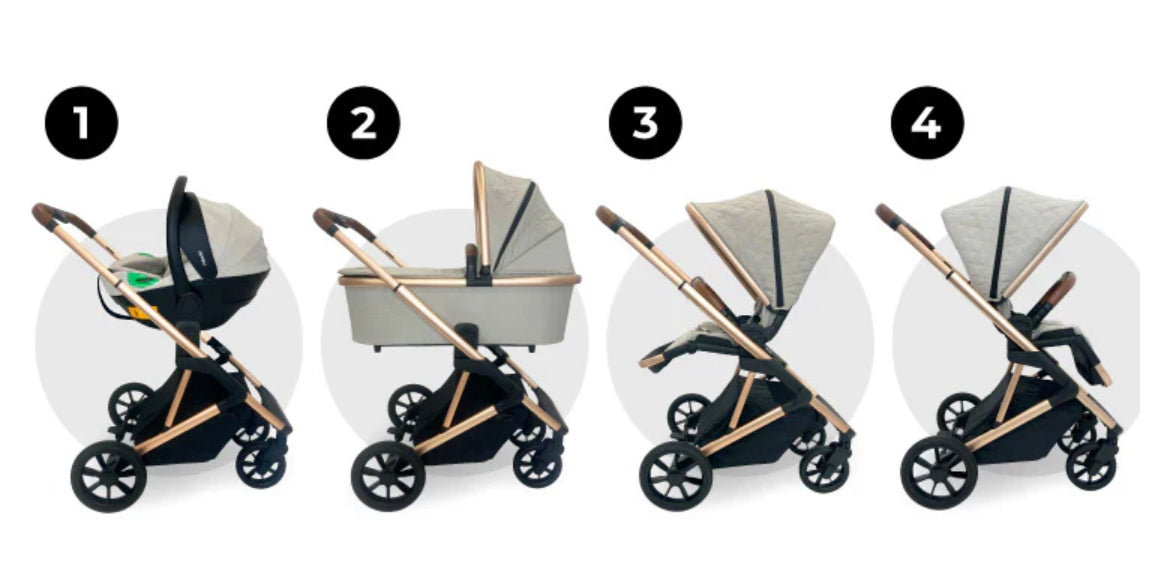 MB500i 3-in-1 Travel System with isize Car Seat - Stone