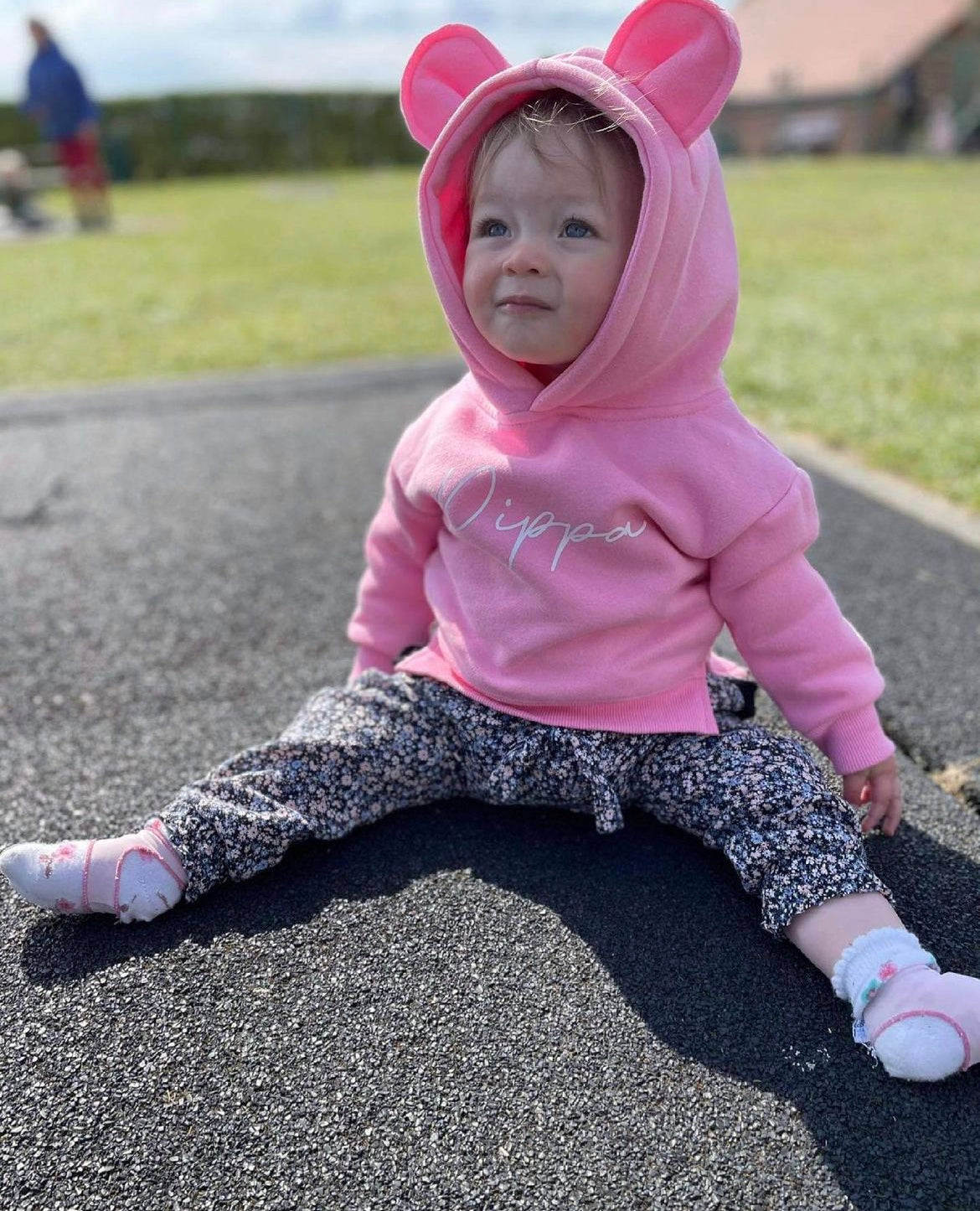 Kids and Adults Bear Hoody - Pink
