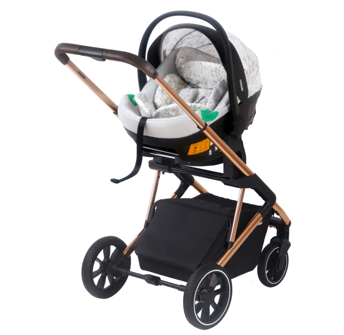 MB500i 3-in-1 Travel System with i-Size Car Seat - Dani Dyer Rose Gold Marble