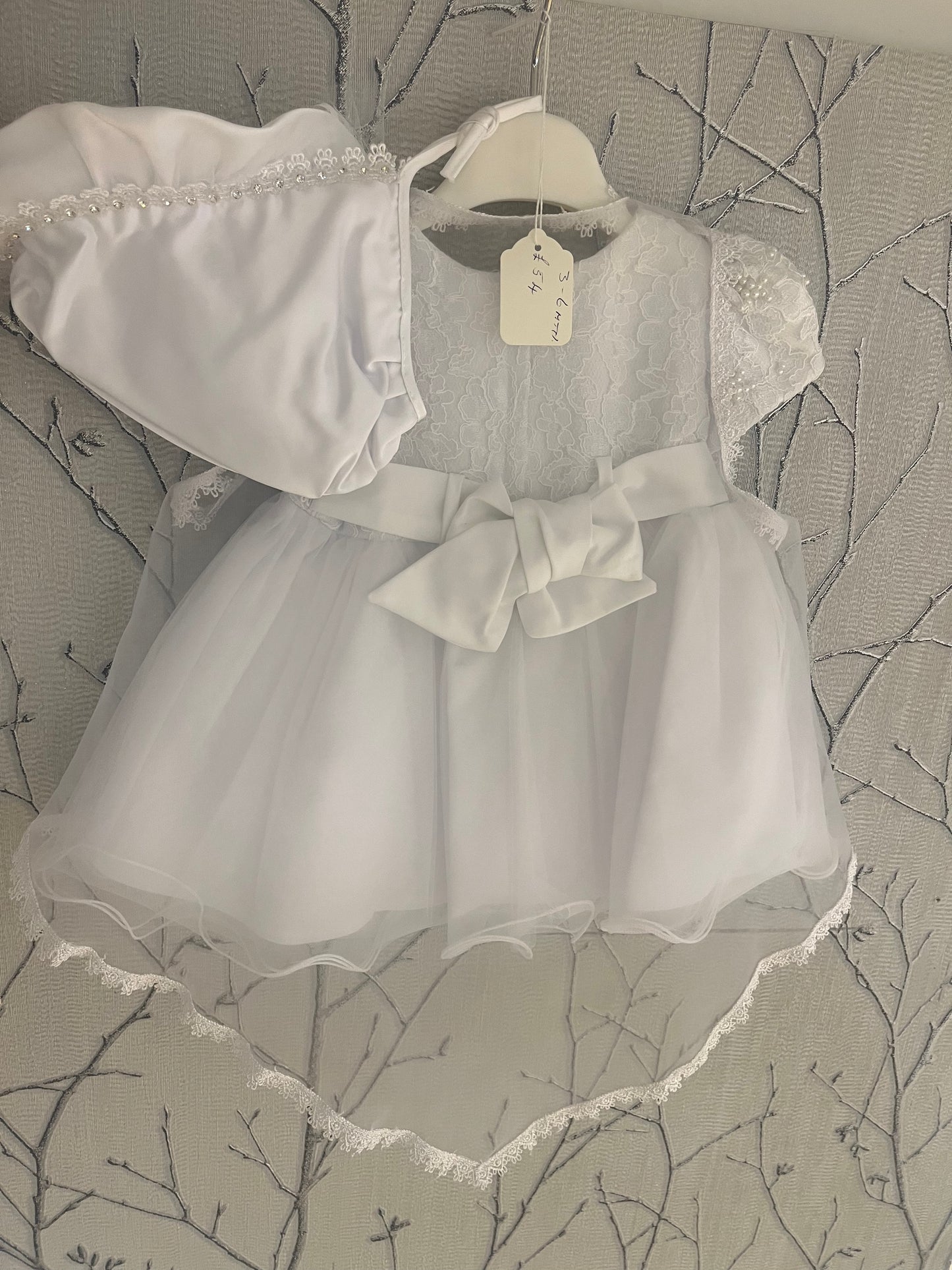 White Christening Dress 3-6 Months