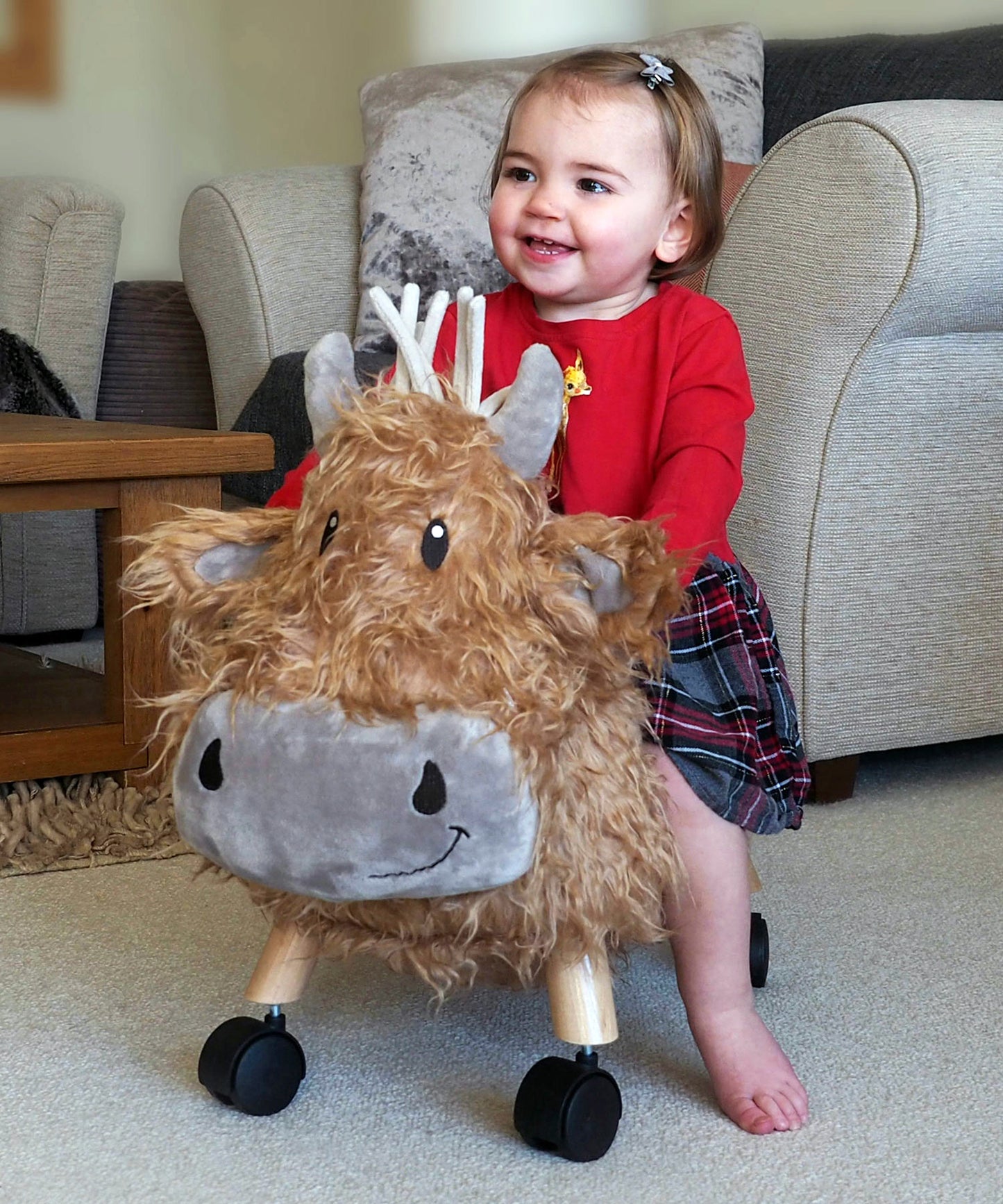 Hubert Highland Cow Ride on Toy