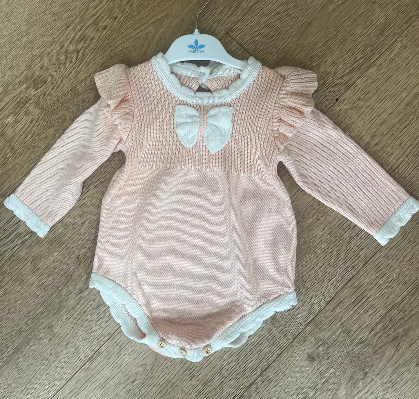 Peach Knitted Romper