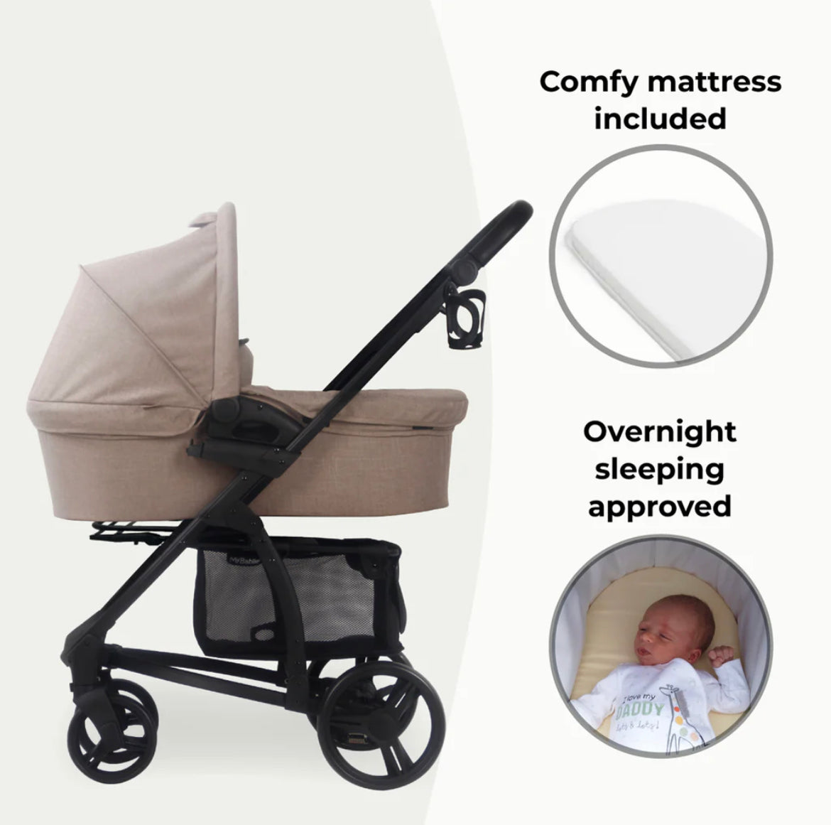 MB200i 3-in-1 Travel System with i-Size Car Seat - Mink