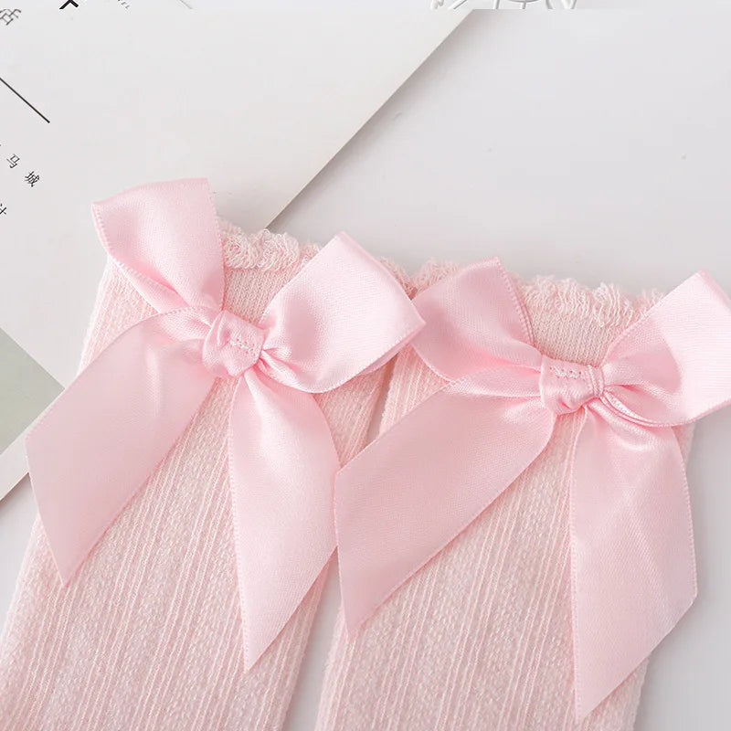 Knee High & Over the Knee Bow Socks