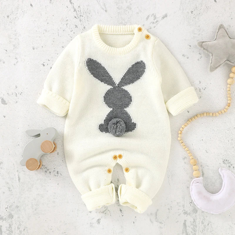 Easter Bunny Knitted Baby Rompers