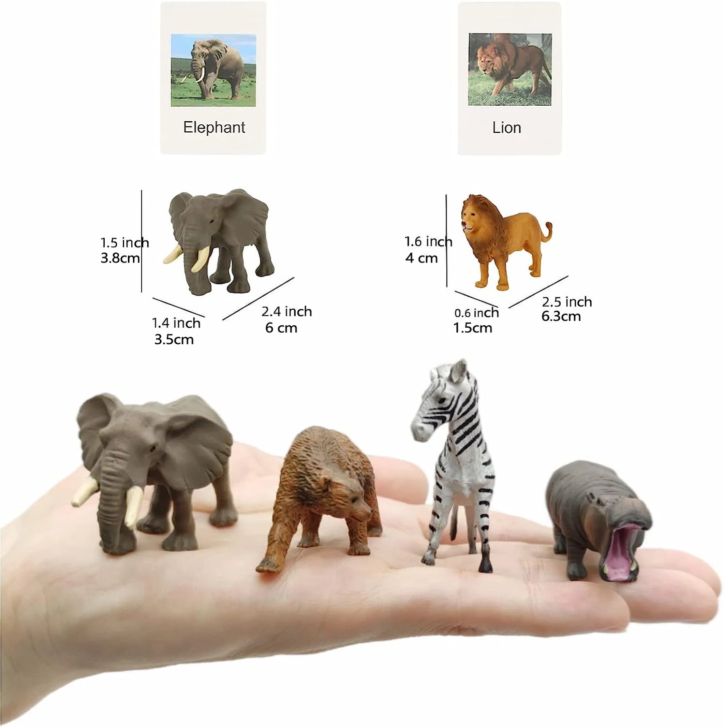 Animal Figurine and Card Matching Game