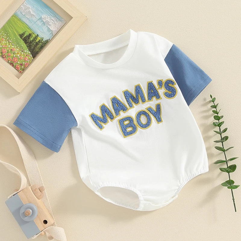 Mamas Boy Short Sleeve Tshirt Romper