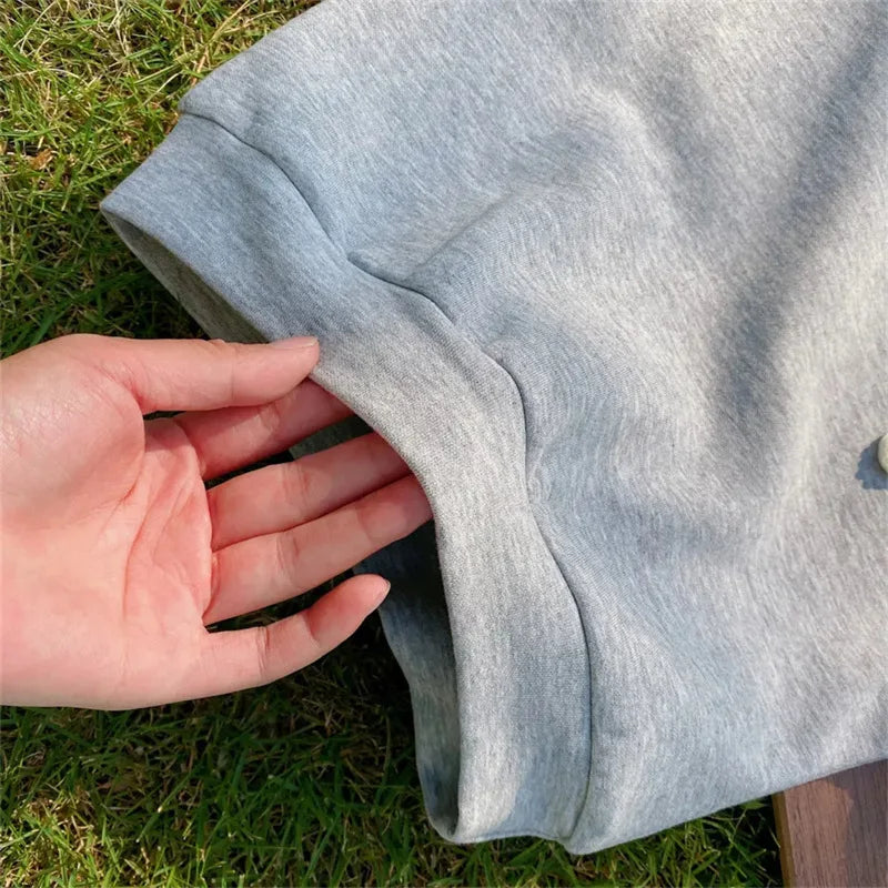 Girls Grey Lace Frill T-shirts & Shorts