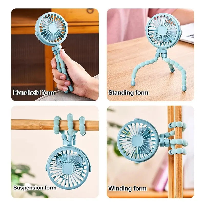 Mini Handheld Stroller Fan
