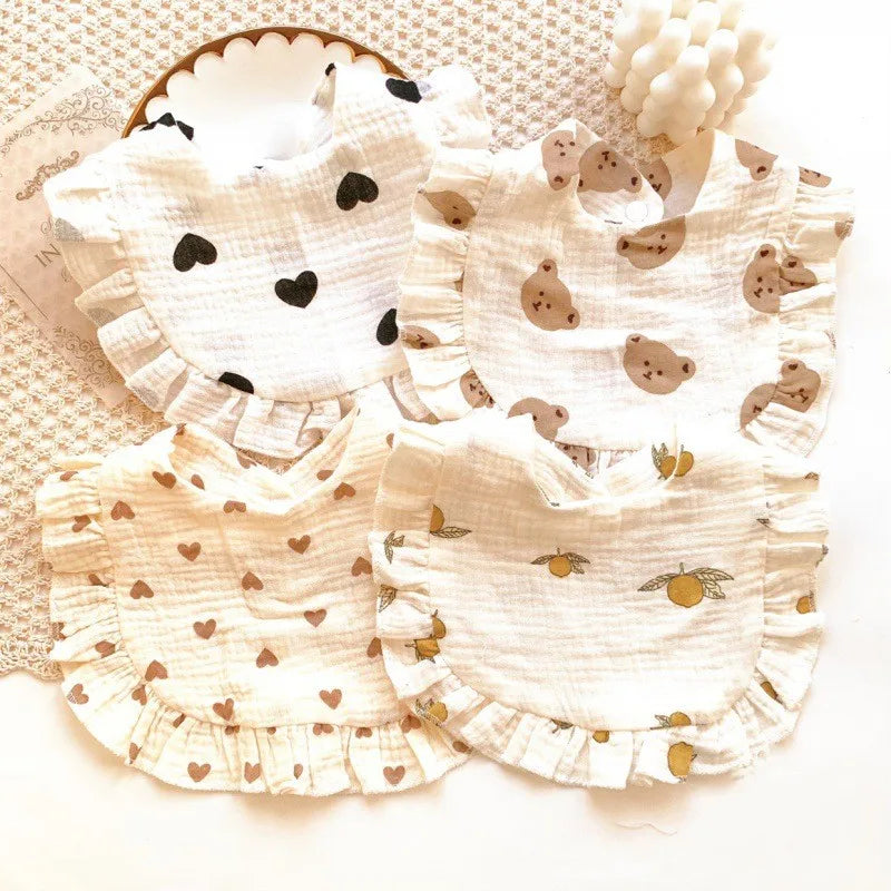 Ruffle Floral Bibs