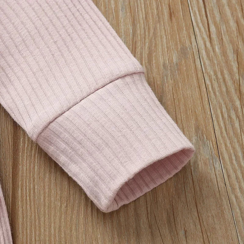 Full Sleeve Rib Cotton Romper