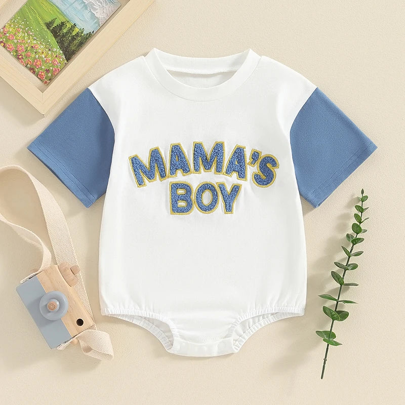 Mamas Boy Short Sleeve Tshirt Romper