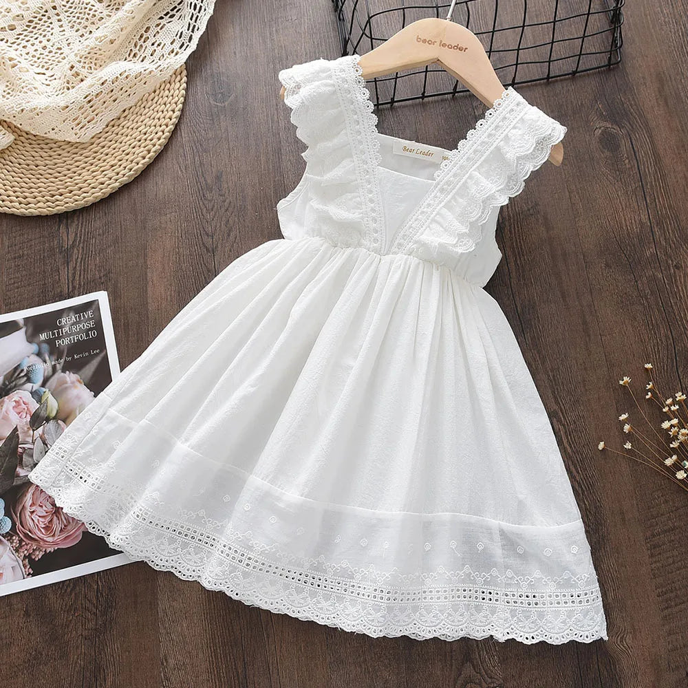 Girls white summer dress sales