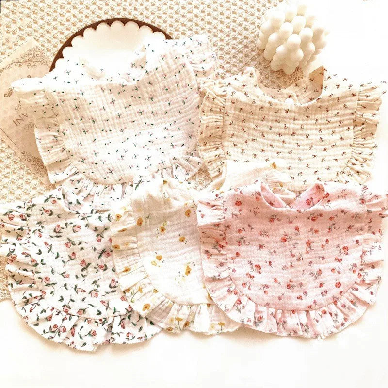 Ruffle Floral Bibs