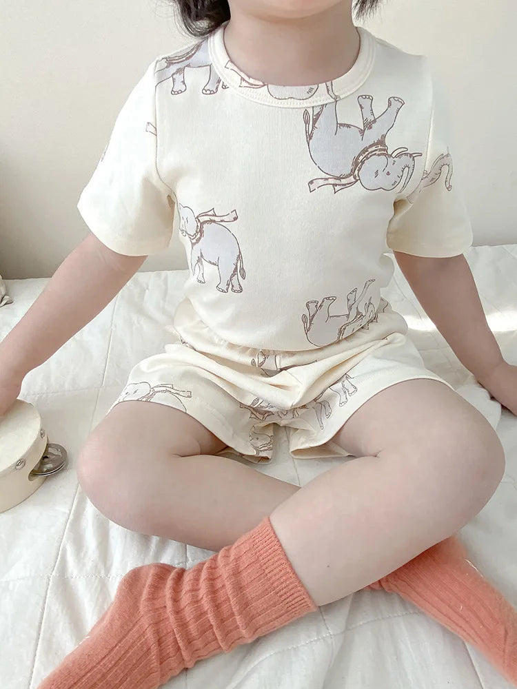 Animal Print Shorts & Tshirt Set