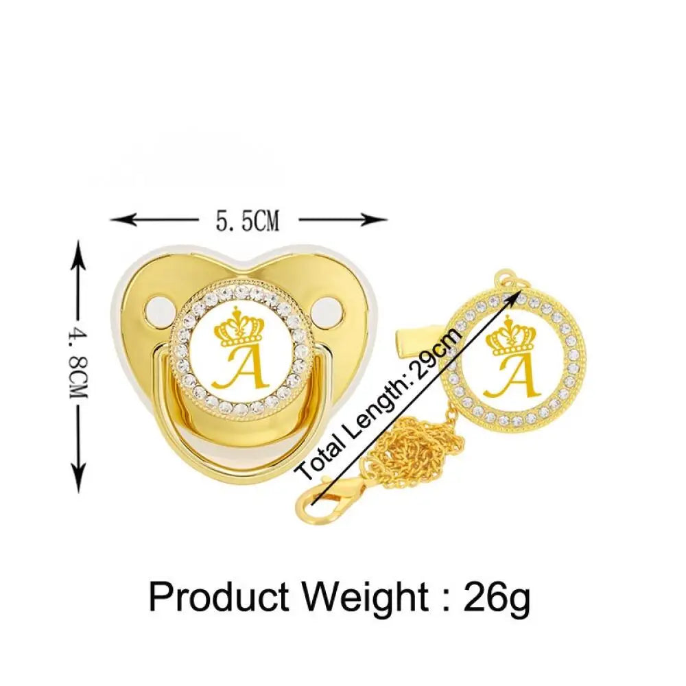Personalised Rhinestone Dummy Clip