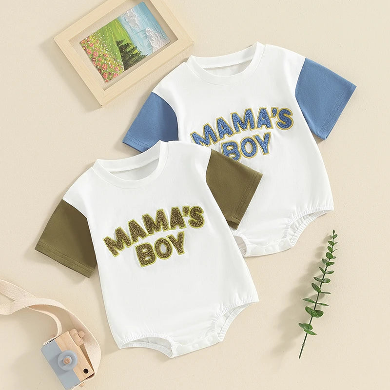 Mamas Boy Short Sleeve Tshirt Romper